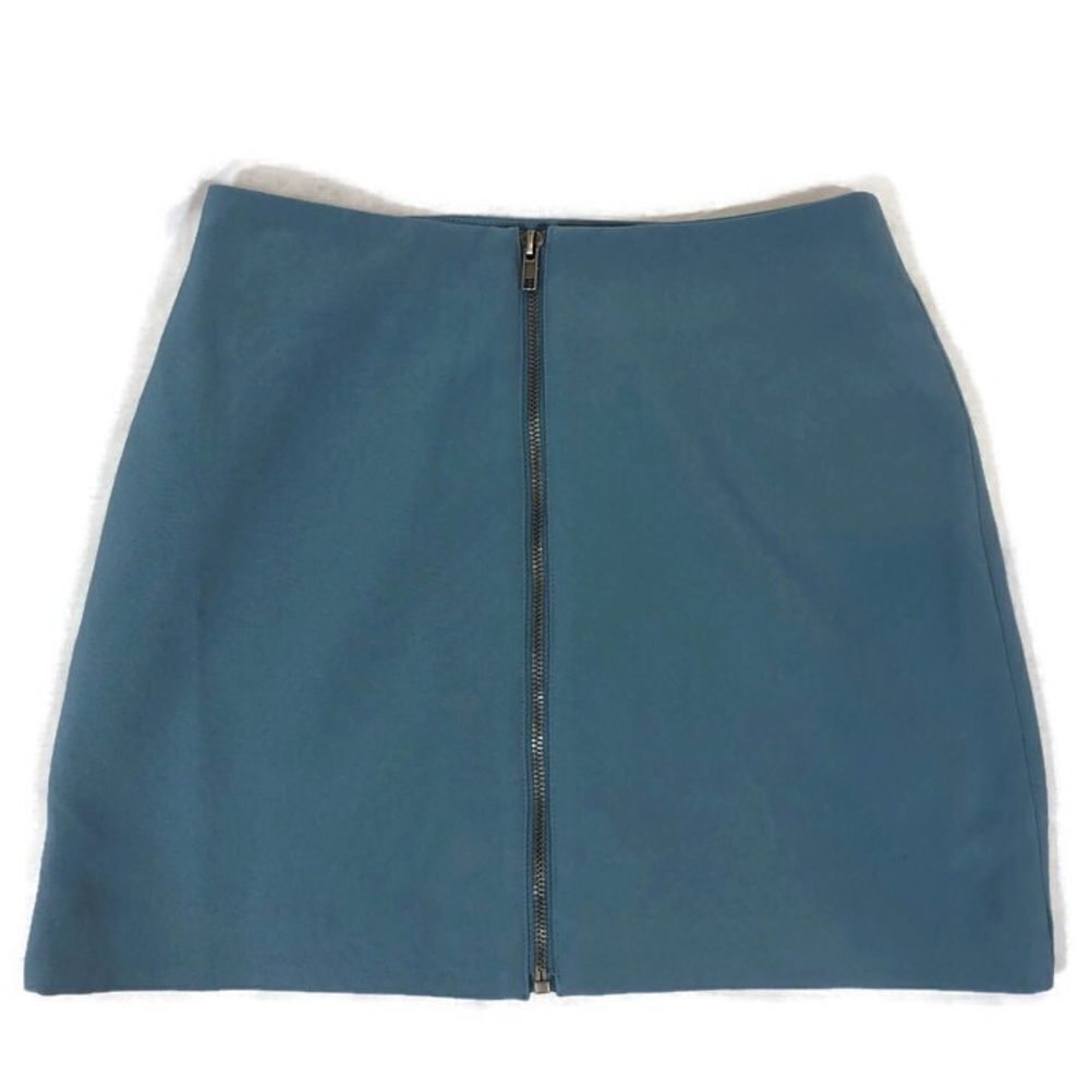 Forever 21 Blue Mini Skirt with Zipper Size Small